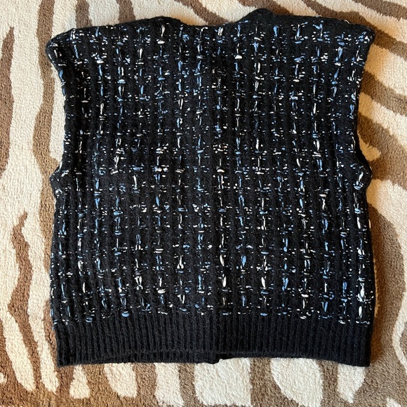 Anthropologie Maeve Button Front Tweed Sweater Vest - Picture 7 of 12